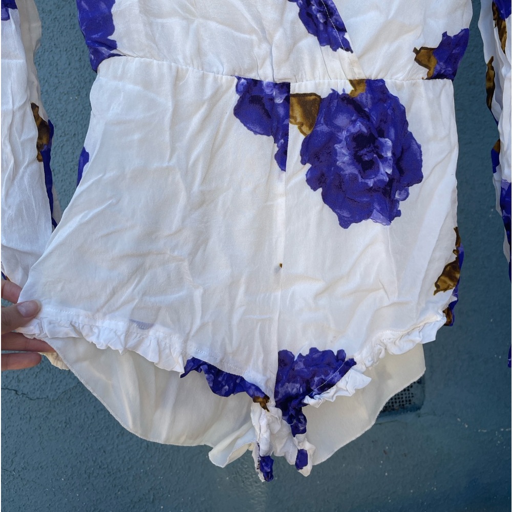 Winston White Floral Silk Romper - Picture 4 of 8